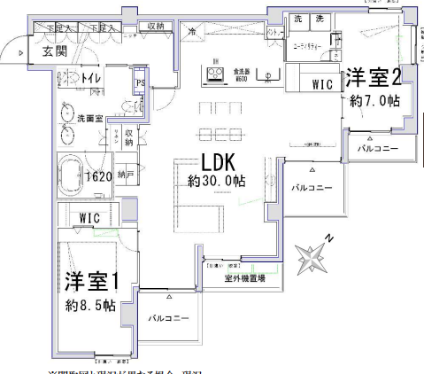 ニューライフ一番町の間取り図